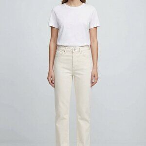 NWT - MNG by Mango Selection - Straight Leg Ecru/Cream Size 4